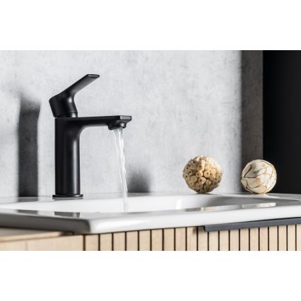 Sapho - Змішувач для умивальника PAX 16,5 см матовий чорний