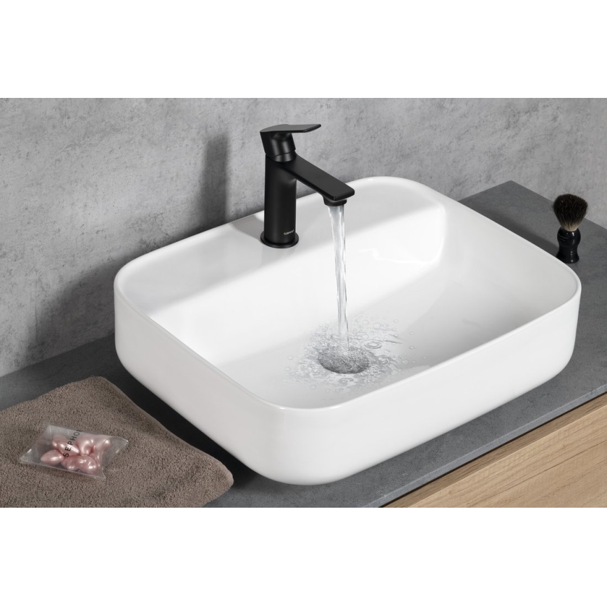 Sapho - Змішувач для умивальника PAX 16,5 см матовий чорний