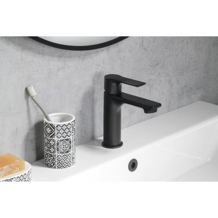Sapho - Змішувач для умивальника PAX 16,5 см матовий чорний