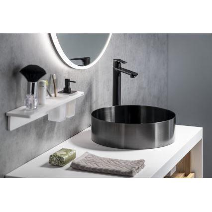 Sapho - Змішувач для умивальника PAX 31,5 см матовий чорний