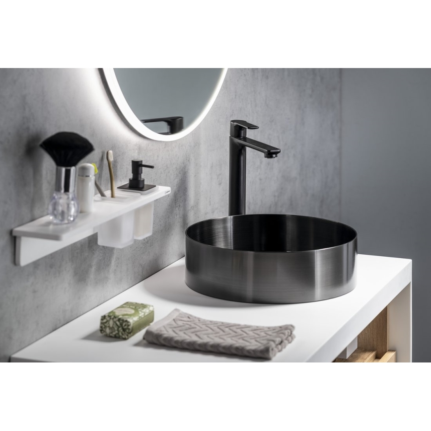 Sapho - Змішувач для умивальника PAX 31,5 см матовий чорний