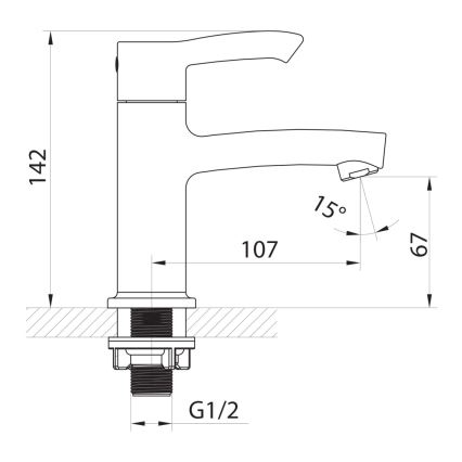 Sapho - Змішувач для умивальника SMALL 14 см блискучий хром
