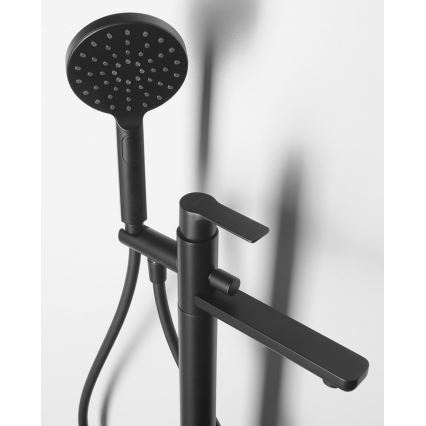 Sapho - комплект для ванны с смесителем PAX матовый чёрный