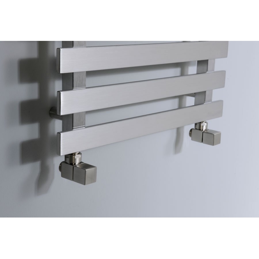 Sapho - Комплект підключення кутових вентилів CUBE, 2 шт., шліфована нержавіюча сталь