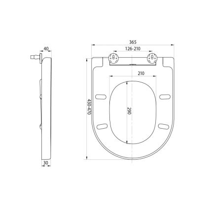 Sapho - кришка‑сидіння для унітазу SoftClose TURKU біла