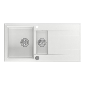 Sapho - Кухонна мийка 100x50 cm граніт/біла