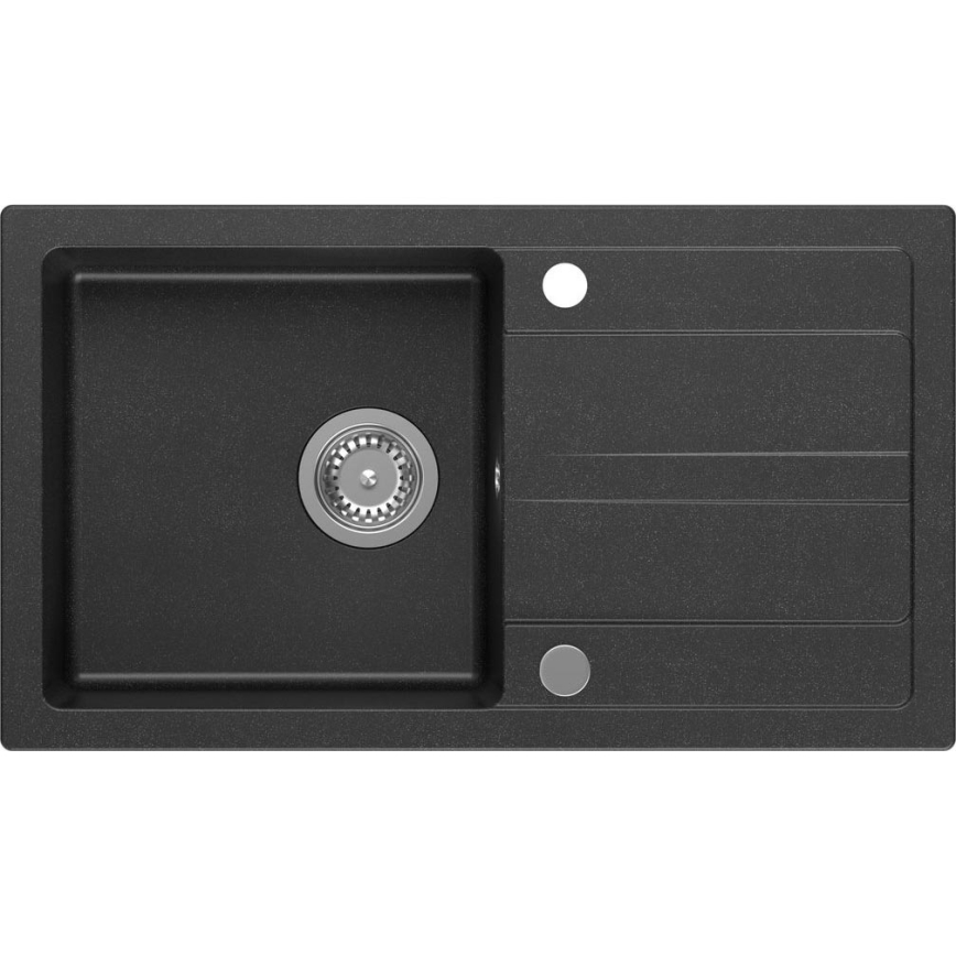 Sapho - Кухонна мийка 77x44 см граніт/чорна
