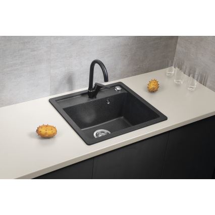 Sapho - Кухонная мойка 53x50 см гранит/чёрная