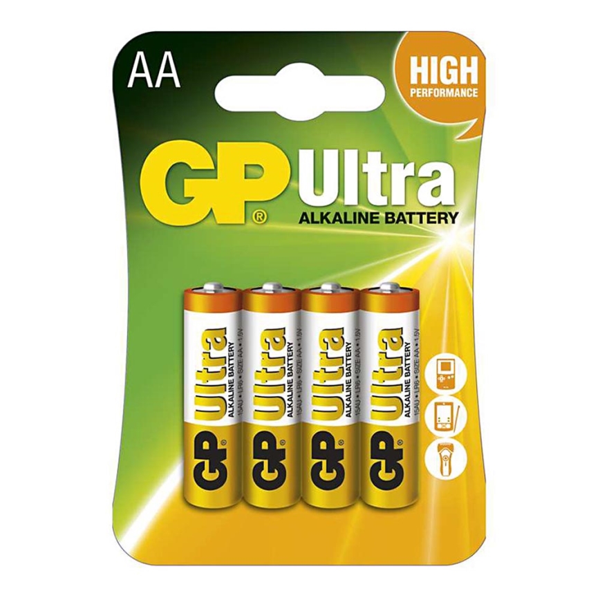 Щелочная батарейка AA GP ULTRA 1,5V 4 шт. 