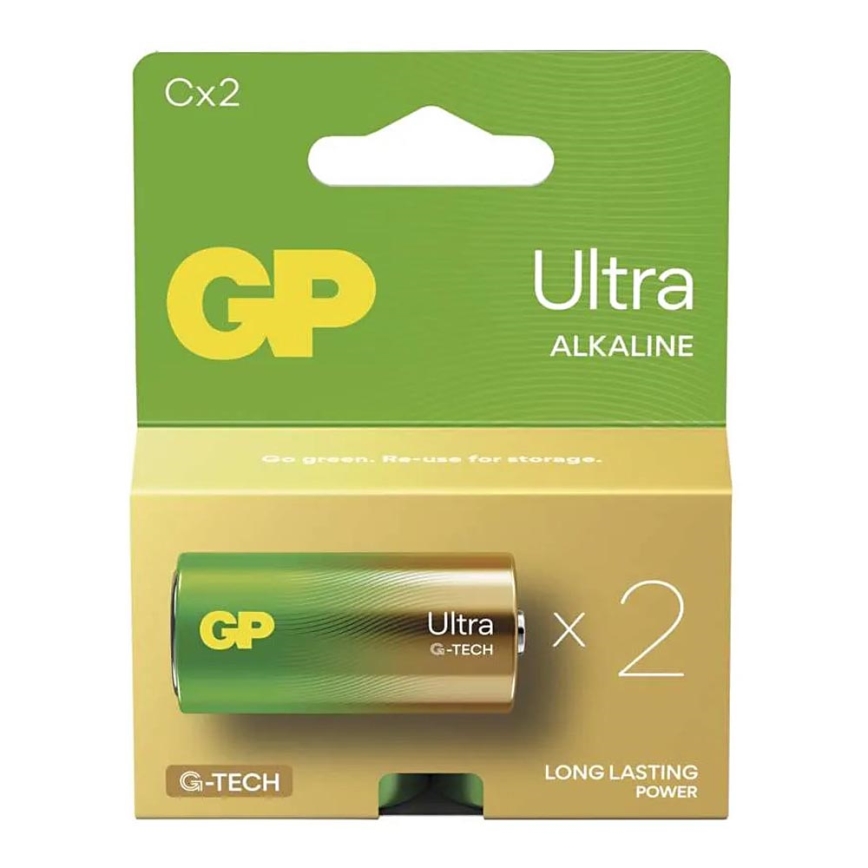 Щелочная батарейка C GP ULTRA 1,5V 2 шт.