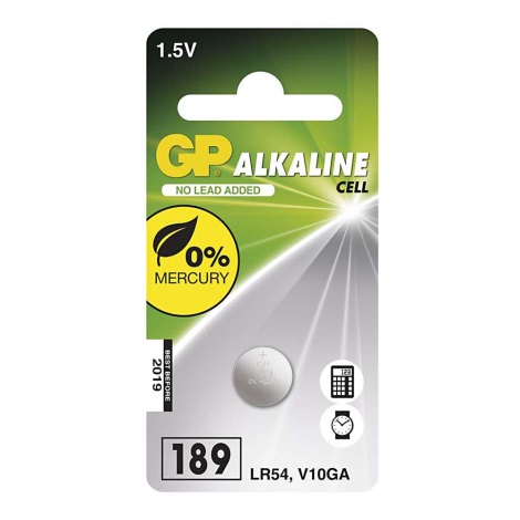 Щелочная таблеточная батарейка LR54 GP ALKALINE 1,5V/44 mAh