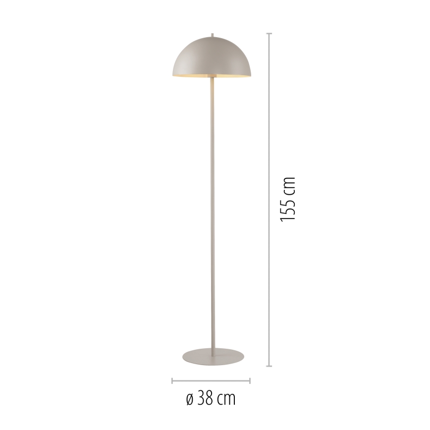Schöner Wohnen 11727-39 - Напольная лампа ALI 1xE27/25W/230V серая