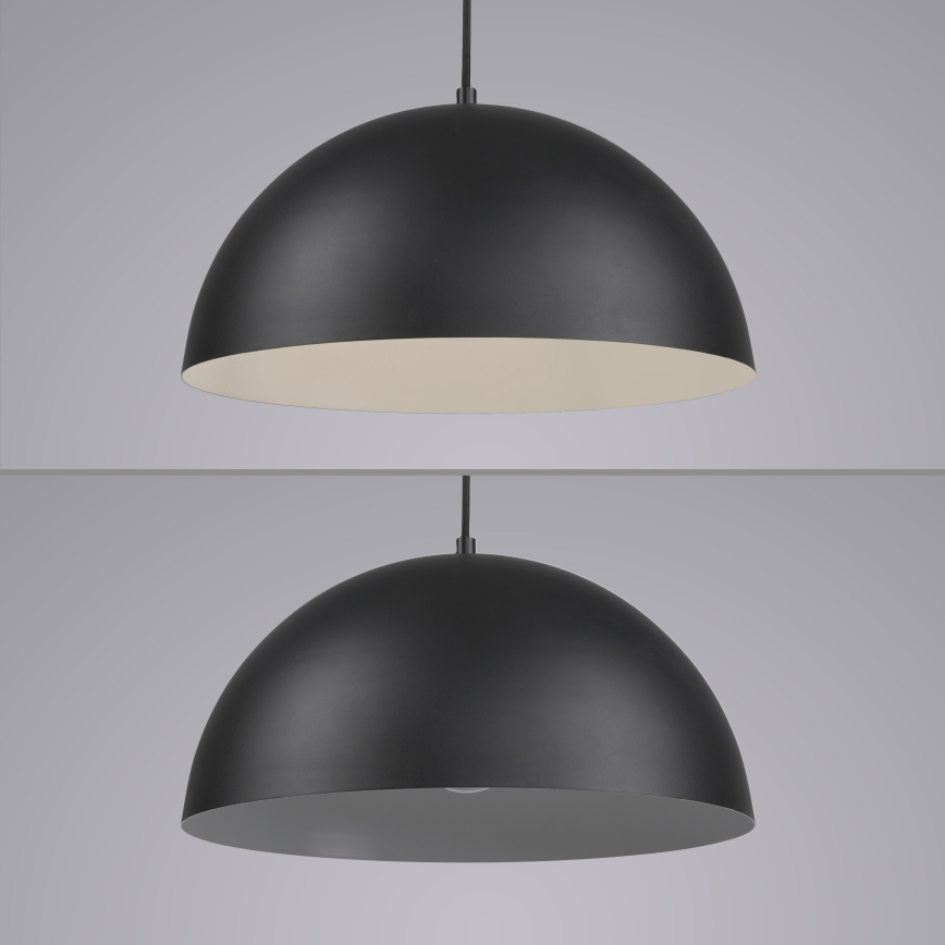 Schöner Wohnen 11728-18 - підвісна люстра на тросі ALI 1xE27/25W/230V, діаметр 38 см, чорна