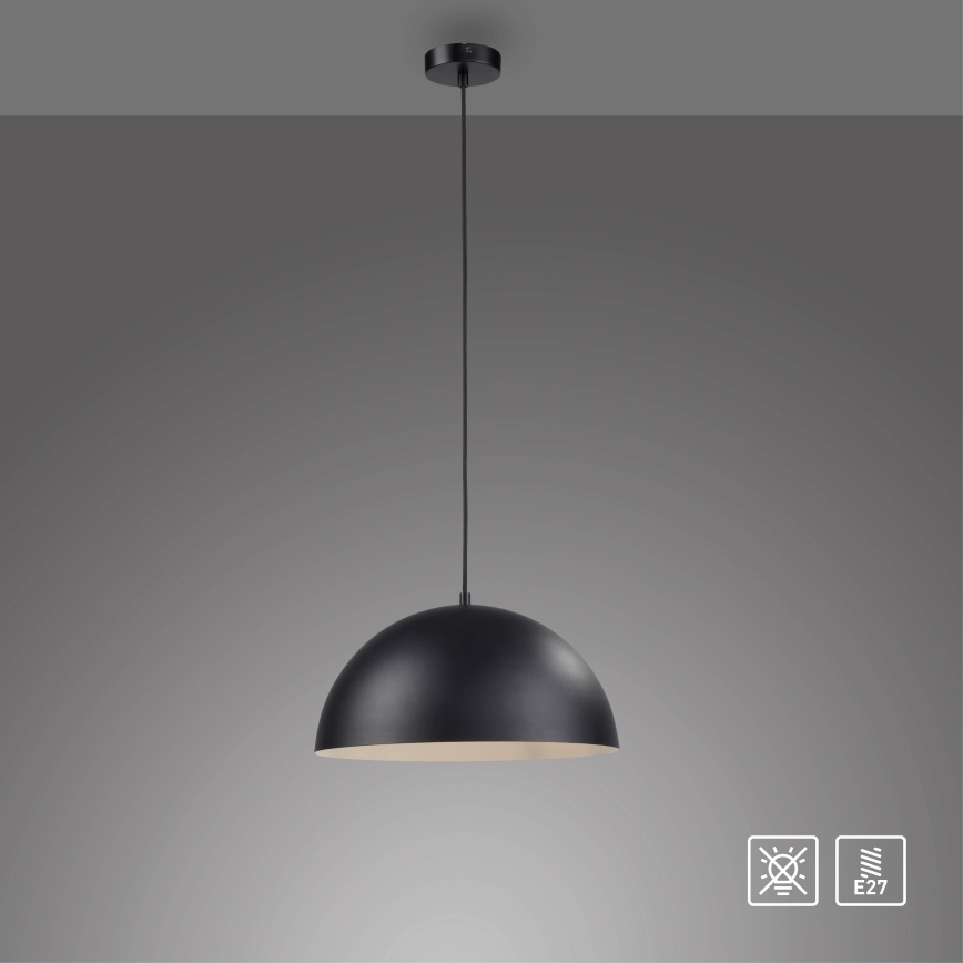 Schöner Wohnen 11728-18 - Подвесная люстра ALI на тросе 1xE27/25W/230V Ø 38 см, черный