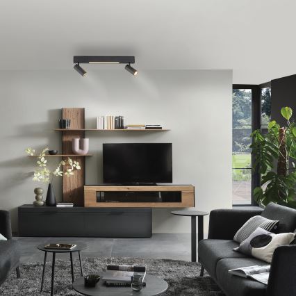 Schöner Wohnen 11793-18 - LED точечный светильник DANTE 2xGU10/10W/230V + LED/7,2W черный