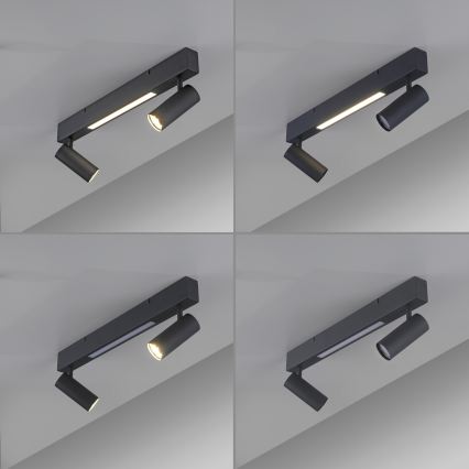 Schöner Wohnen 11793-18 - LED точечный светильник DANTE 2xGU10/10W/230V + LED/7,2W черный