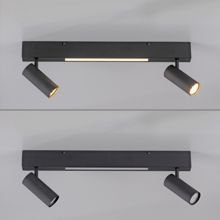Schöner Wohnen 11793-18 - LED точечный светильник DANTE 2xGU10/10W/230V + LED/7,2W черный