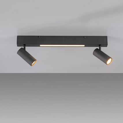 Schöner Wohnen 11793-18 - LED точечный светильник DANTE 2xGU10/10W/230V + LED/7,2W черный