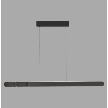 Schöner Wohnen 12577-18 - Светодиодная диммируемая подвесная люстра на тросе ADRIANA ROUND 2xLED/24W/230V 2700/3000/3500/4000/5000K 160 см черная