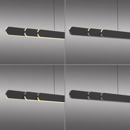 Schöner Wohnen 12577-18 - Светодиодная диммируемая подвесная люстра на тросе ADRIANA ROUND 2xLED/24W/230V 2700/3000/3500/4000/5000K 160 см черная