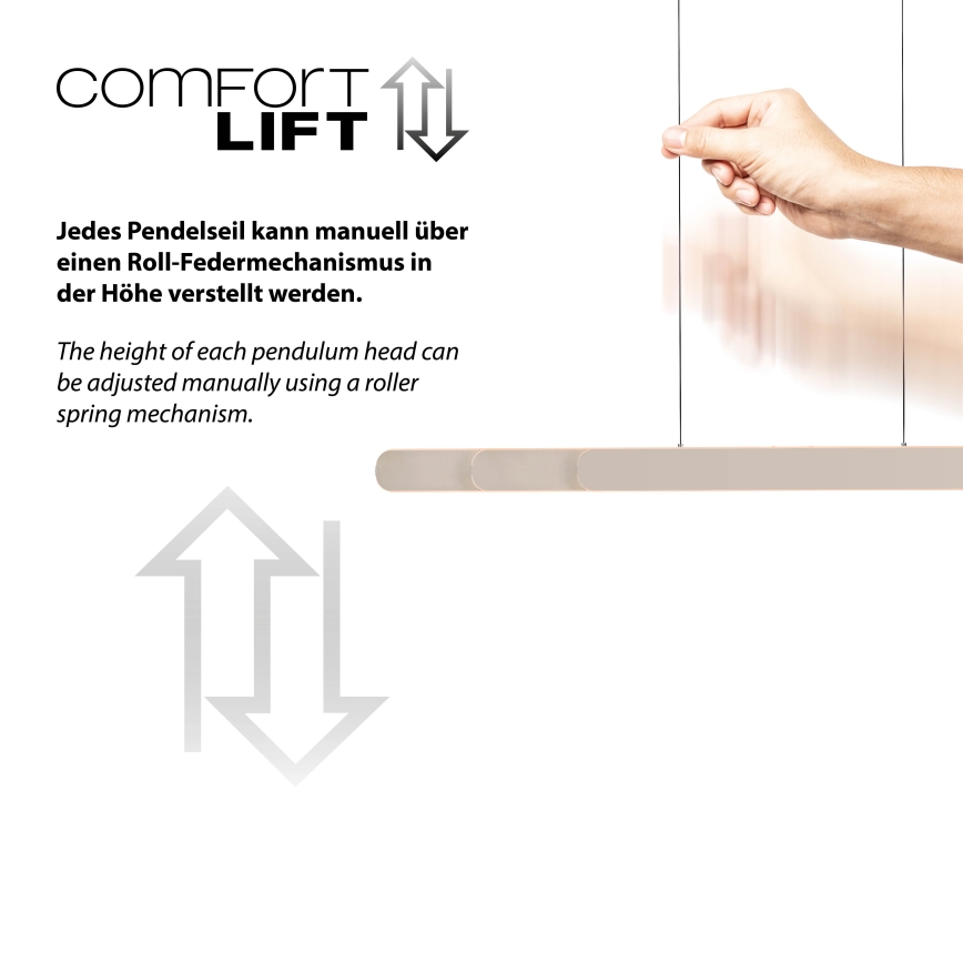 Schöner Wohnen 12577-39 - підвісна люстра на тросі з регулюванням яскравості ADRIANA ROUND 2xLED/24W/230V 2700/3000/3500/4000/5000K сіра