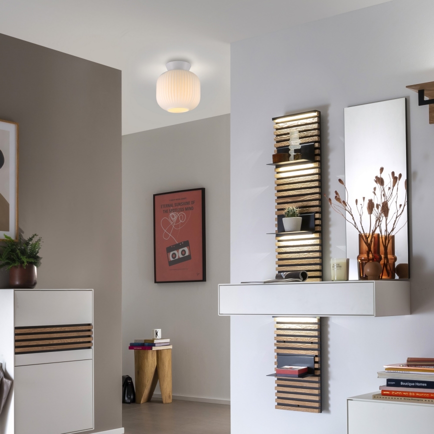 Schöner Wohnen 13574-16 - Стельовий світильник NAMI 1xE27/25W/230V, діаметр 20 см, білий