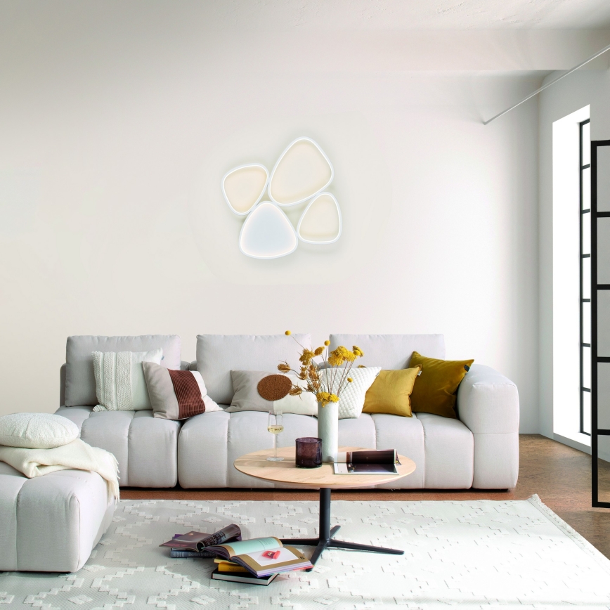 Schöner Wohnen 14038-16 - LED диммируемый потолочный светильник PEBBLES LED/35,5W/230V белый