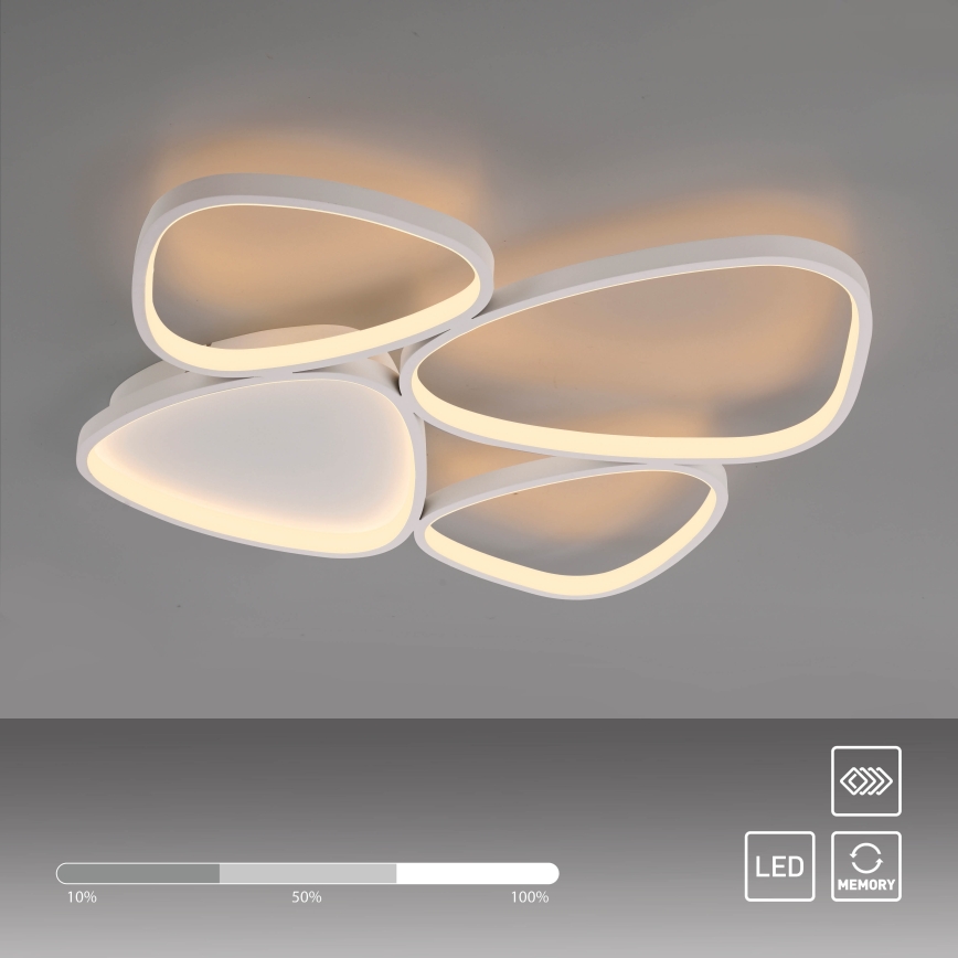 Schöner Wohnen 14038-16 - LED диммируемый потолочный светильник PEBBLES LED/35,5W/230V белый