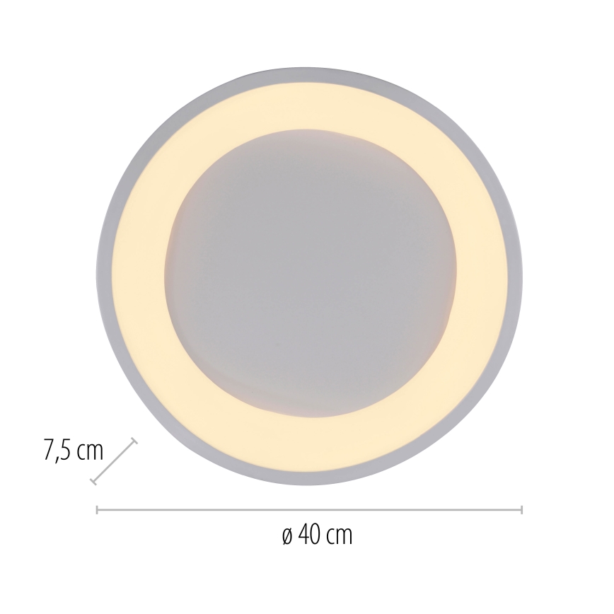 Schöner Wohnen 14233-16 - Диммируемый светодиодный потолочный светильник MONTA LED/21W/230V, Ø 40 см, белый