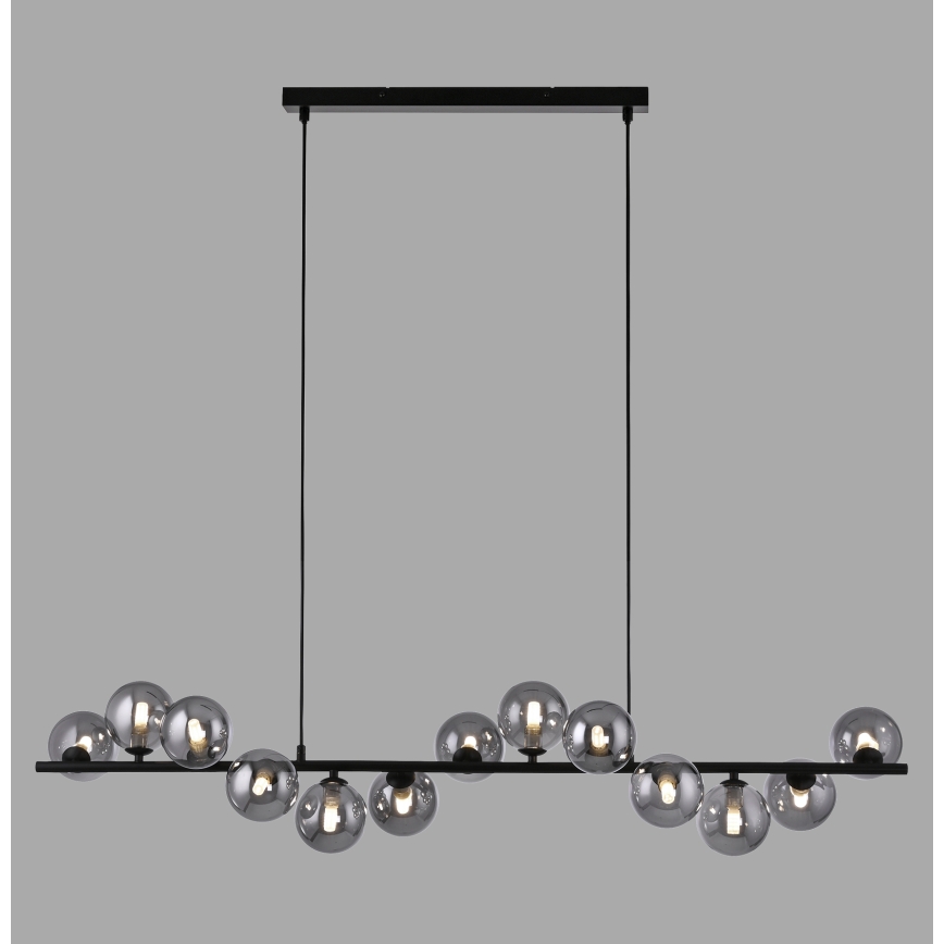 Schöner Wohnen 14504-18 - LED-люстра на тросе DUBAI 13xG9/3W/230V 118 m черный/дымчатый