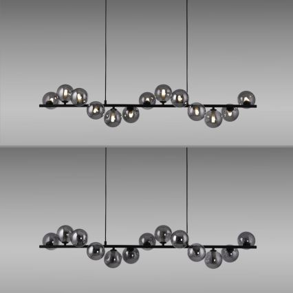 Schöner Wohnen 14504-18 - LED-люстра на тросе DUBAI 13xG9/3W/230V 118 m черный/дымчатый