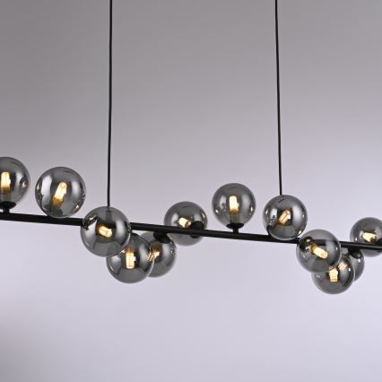 Schöner Wohnen 14504-18 - LED-люстра на тросе DUBAI 13xG9/3W/230V 118 m черный/дымчатый