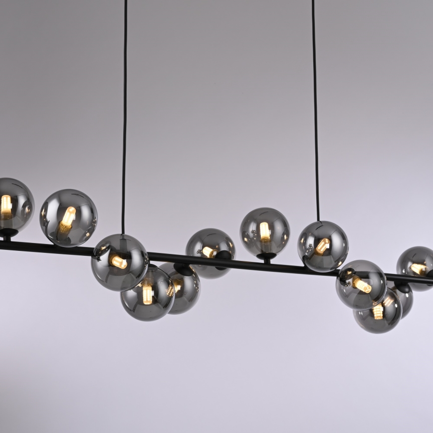 Schöner Wohnen 14504-18 - LED-люстра на тросе DUBAI 13xG9/3W/230V 118 m черный/дымчатый
