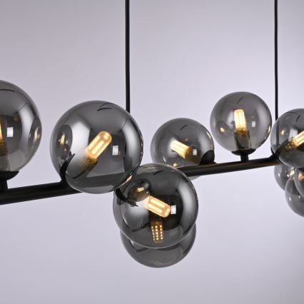 Schöner Wohnen 14504-18 - LED-люстра на тросе DUBAI 13xG9/3W/230V 118 m черный/дымчатый