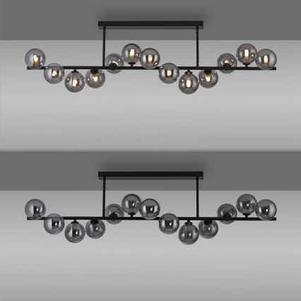 Schöner Wohnen 14505-18 - LED-люстра на штанге DUBAI 13xG9/3W/230V чёрный/дымчатый