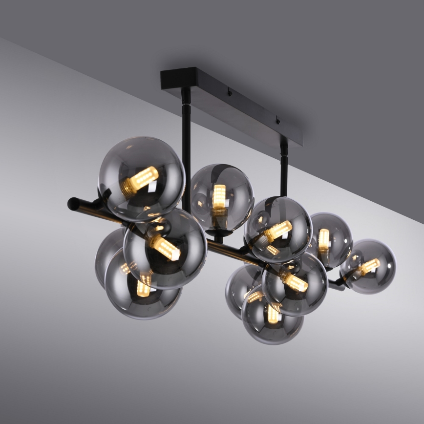 Schöner Wohnen 14505-18 - LED-люстра на штанге DUBAI 13xG9/3W/230V чёрный/дымчатый