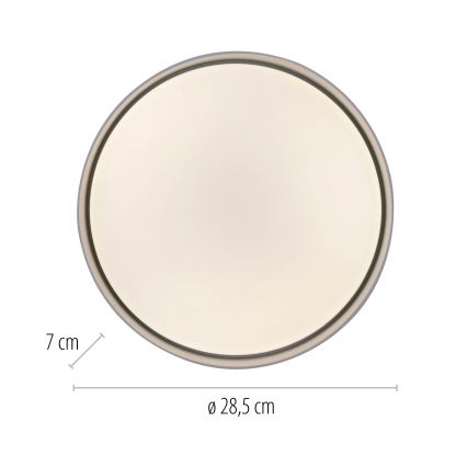 Schöner Wohnen 14593-16 - диммируемый светодиодный потолочный светильник TAVOLI LED/10 Вт/230 В 2700-6500 К диаметр 28,5 см белый + дистанционное управление
