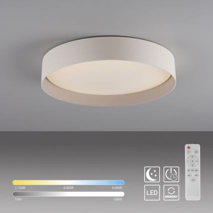 Schöner Wohnen 14594-39 - Диммируемый светодиодный потолочный светильник TAVOLI, LED 20 Вт, 230 В, 2700–6500 К, диаметр 39 см, серый + пульт дистанционного управления