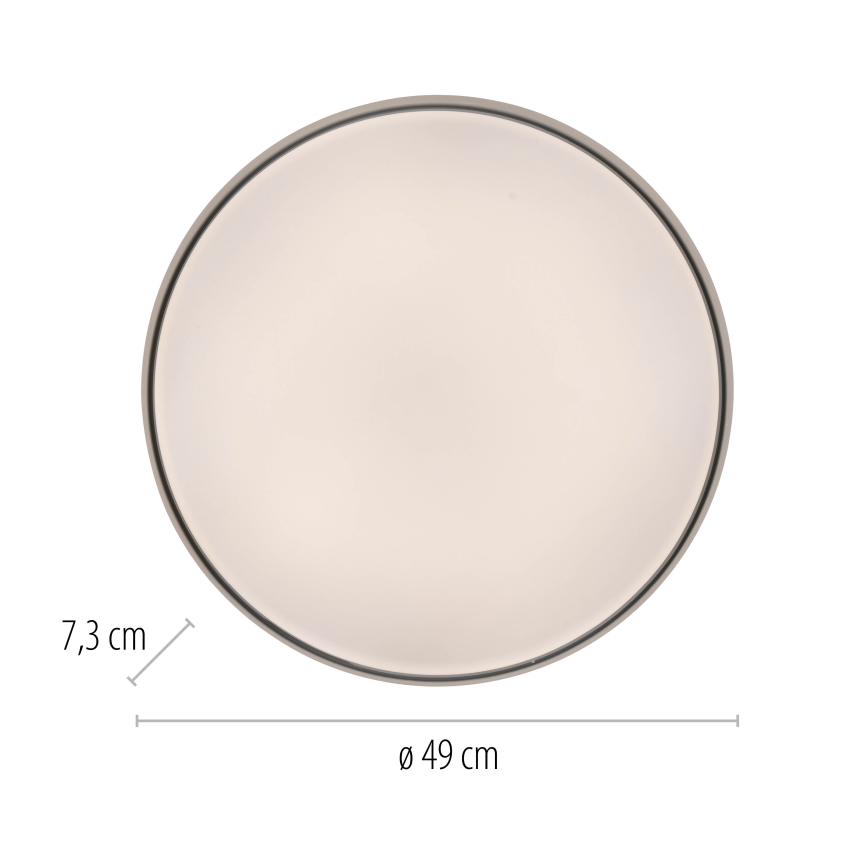 Schöner Wohnen 14595-16 - Диммируемый потолочный светильник TAVOLI LED/34W/230V 2700-6500K диам. 49 см белый + дистанционное управление