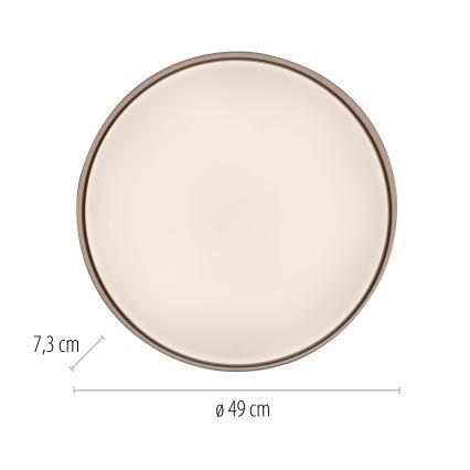 Schöner Wohnen 14595-39 - Диммируемый потолочный светильник TAVOLI LED/34W/230V 2700-6500K Ø 49 см, серый + пульт дистанционного управления