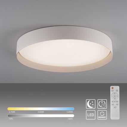 Schöner Wohnen 14595-39 - LED стельовий світильник TAVOLI з регулюванням яскравості, 34 Вт/230 В, 2700-6500 К, діаметр 49 см, сірий + пульт дистанційного керування