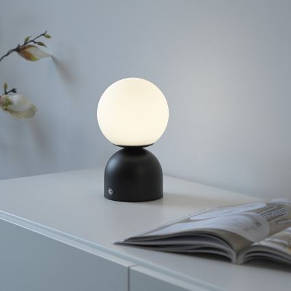 Schöner Wohnen 19218-18 - LED дотикова затемнювана акумуляторна настільна лампа RUDI LED/1,2W/5V 3000-6000K 1200 mAh чорна