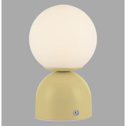 Schöner Wohnen 19218-81 - светодиодная сенсорная настольная лампа RUDI с регулировкой яркости, перезаряжаемая, LED/1,2W/5V, 3000-6000K, 1200 mAh, жёлтая