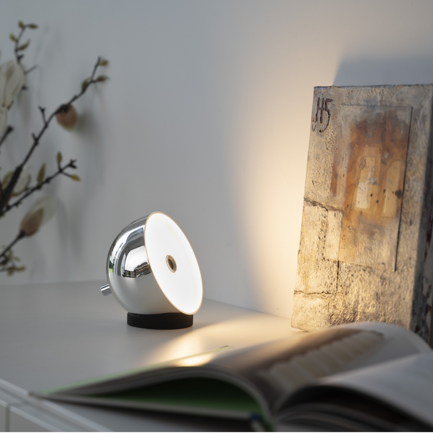 Schöner Wohnen 19244-17 - диммируемая сенсорная перезаряжаемая уличная настольная лампа BELLIS LED/2,5 Вт/5 В 2600 мА·ч IP54 глянцевый хром