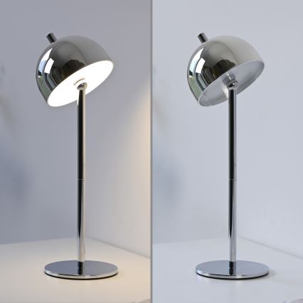 Schöner Wohnen 19244-17 - диммируемая сенсорная перезаряжаемая уличная настольная лампа BELLIS LED/2,5 Вт/5 В 2600 мА·ч IP54 глянцевый хром