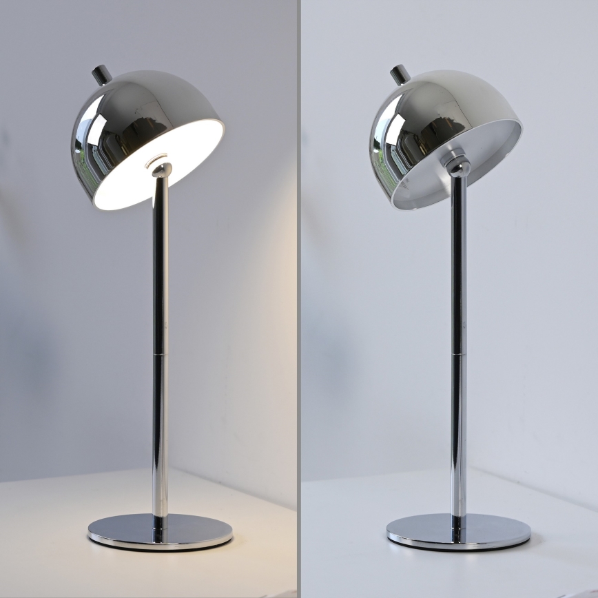 Schöner Wohnen 19244-17 - диммируемая сенсорная перезаряжаемая уличная настольная лампа BELLIS LED/2,5 Вт/5 В 2600 мА·ч IP54 глянцевый хром