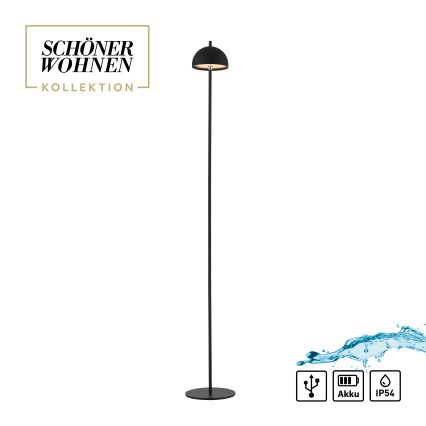 Schöner Wohnen 19245-18 - світлодіодна з регулюванням яскравості, сенсорна, акумуляторна вулична підлогова лампа BELLIS LED/2,5W/5V 2600 mAh IP54 чорна