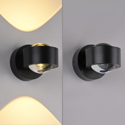 Schöner Wohnen 19331-18 - LED настінний світильник CHIA 2xLED/2W/230V чорний