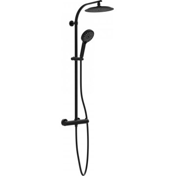 Schütte 60076 - Душевой комплект с термостатическим смесителем MADURA FRESH чёрный