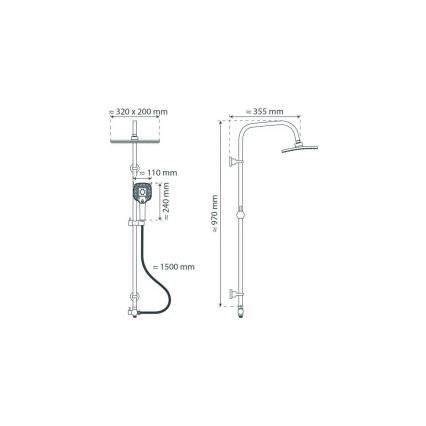 Schütte 60660 - Душовий набір MALLORCA блискучий хром